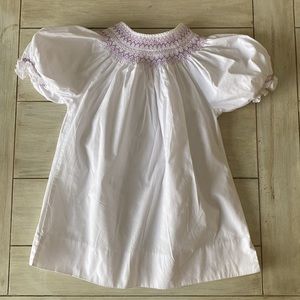 Castles & Crowns White Lavender Purple Smocked Bishop Top 6X